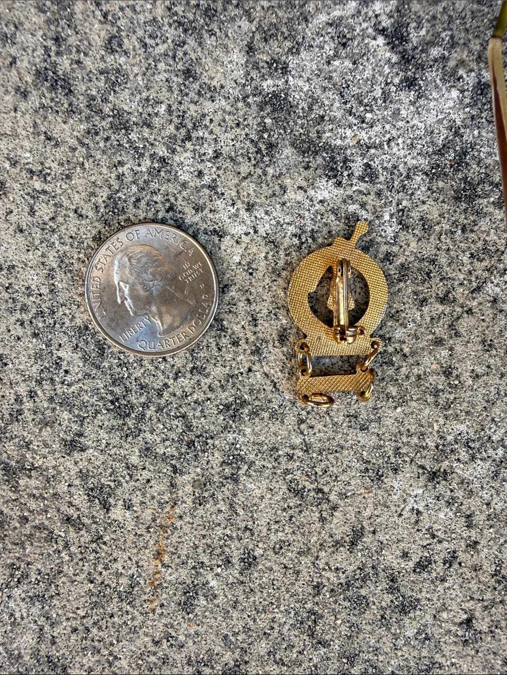 Vintage Gold and Blue 200, 225 Winner Badge Pendant L.B.W.